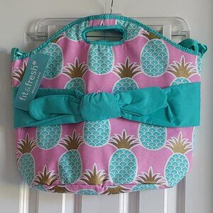New in Pkg Fit & Fresh Maui Pineapple Insulated Large Cooler Tote Bag